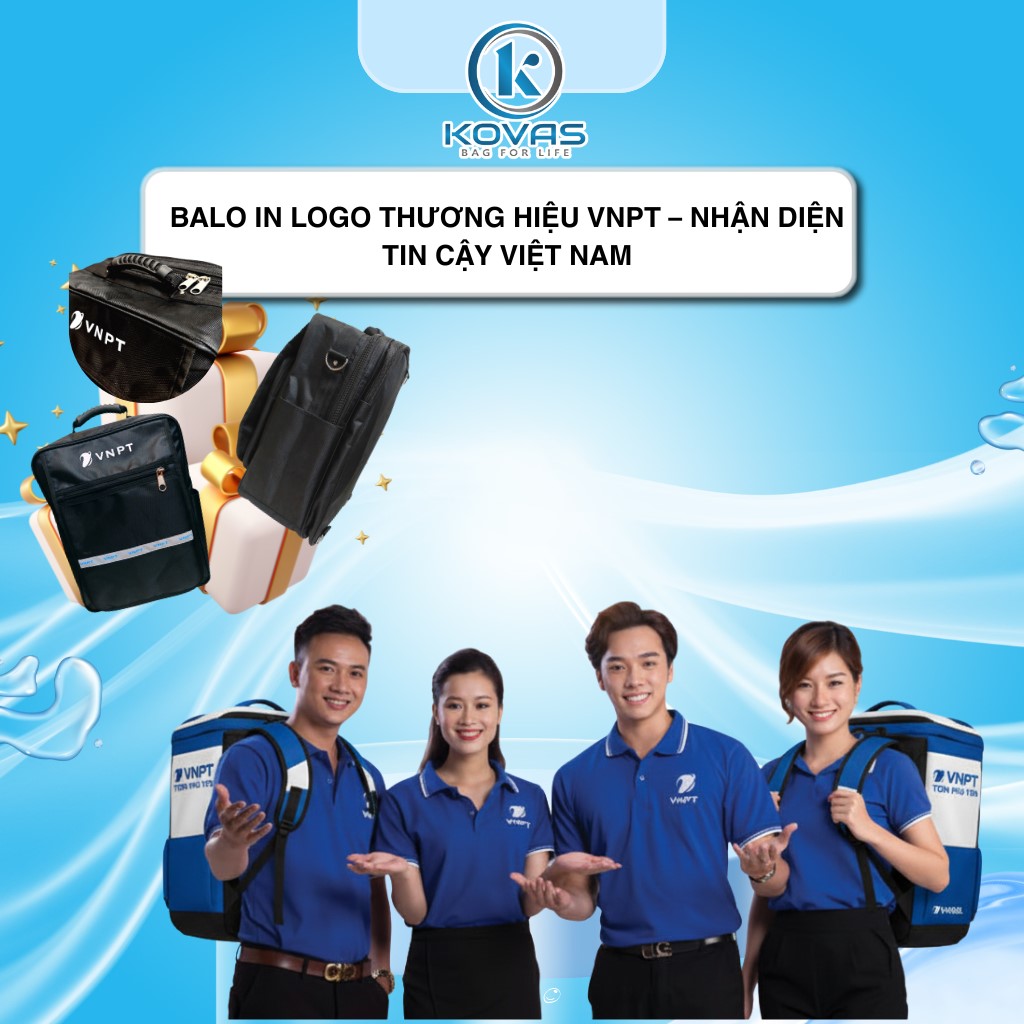 Balo in logo thương hiệu VNPT – Nhận diện tin cậy Việt Nam
