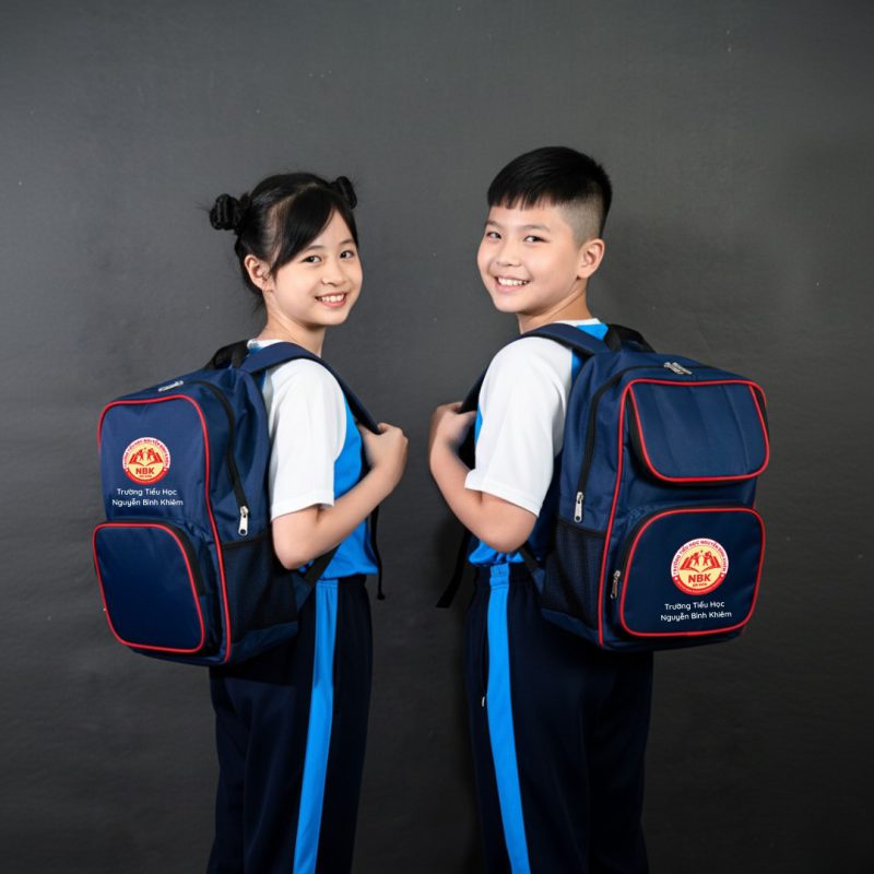 Balo in logo Trường Nguyễn Bỉnh Khiêm - Đồng bộ đồng phục