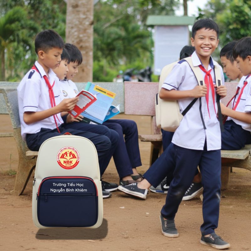 Balo in logo Trường Nguyễn Bỉnh Khiêm - Đồng bộ đồng phục