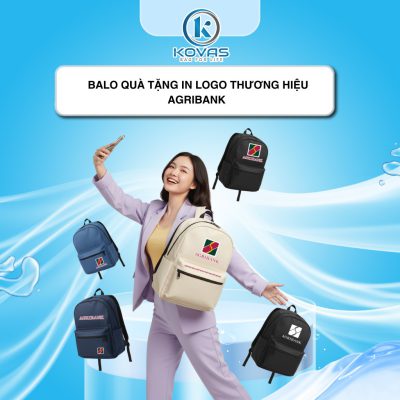 Balo quà tặng in logo thương hiệu Agribank
