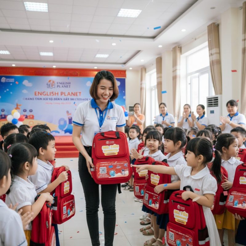 Cách chọn balo quà tặng trung tâm Anh ngữ cho học viên nhỏ